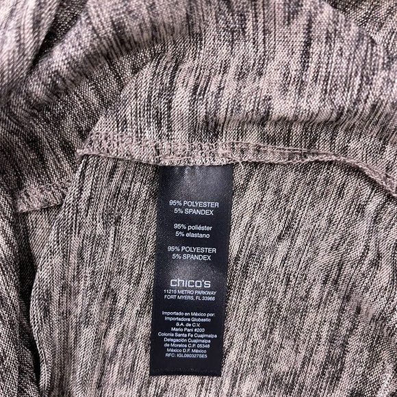 Chico’s Travelers Collection Foil Top Gold Women’s Size 8 (Chicos 1) - Picture 5 of 6